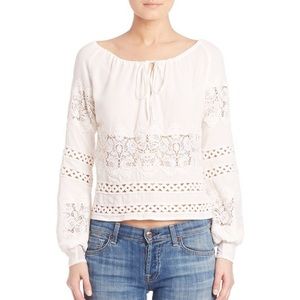 For Love & Lemons Hayley Long Sleeve Blouse S NWT